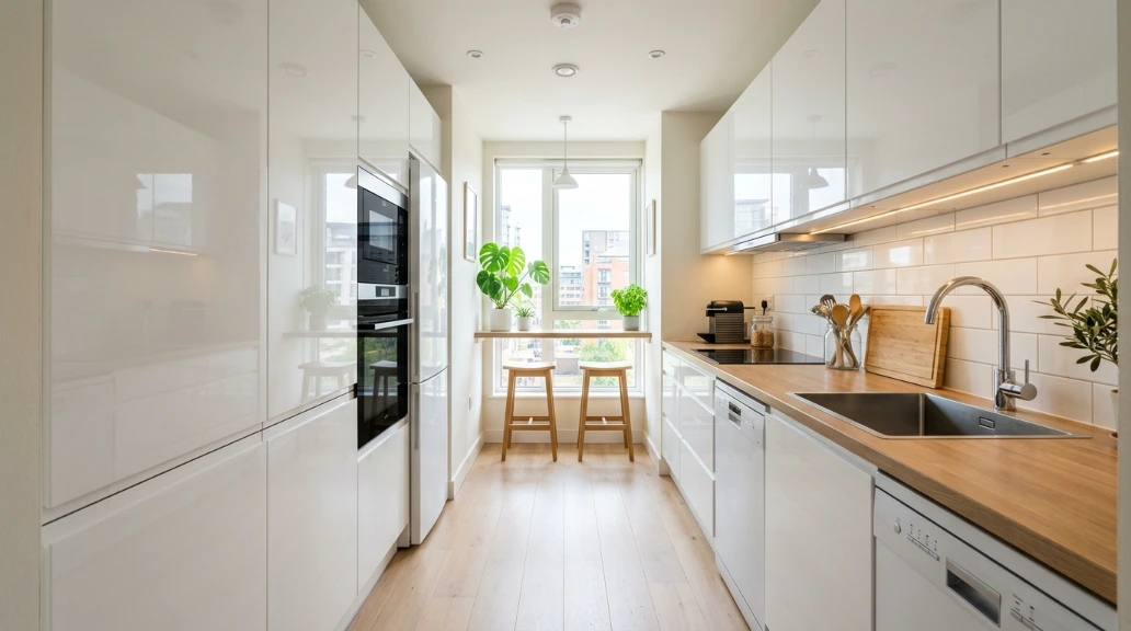 Small kitchen fitting Rochdale galley